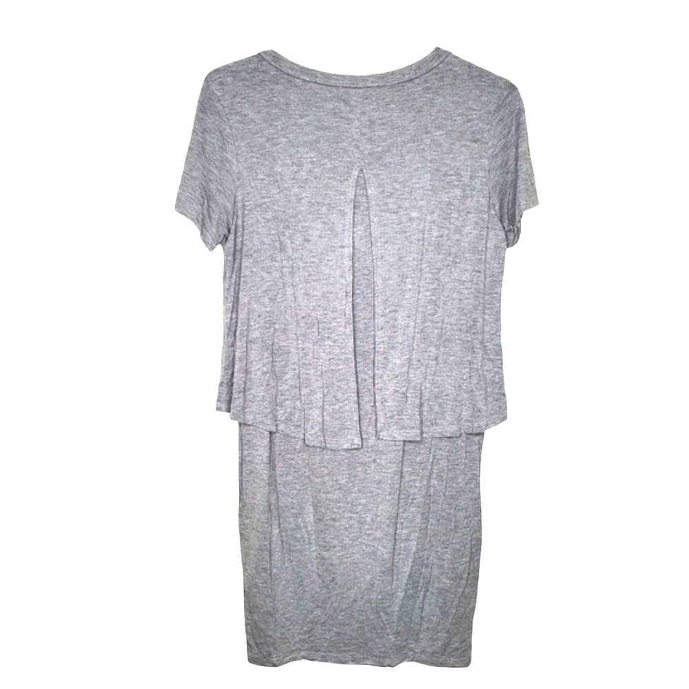 7) EVERLY Mock Shirt Skirt Midi w. slit back Sz. S - Picture 3 of 4